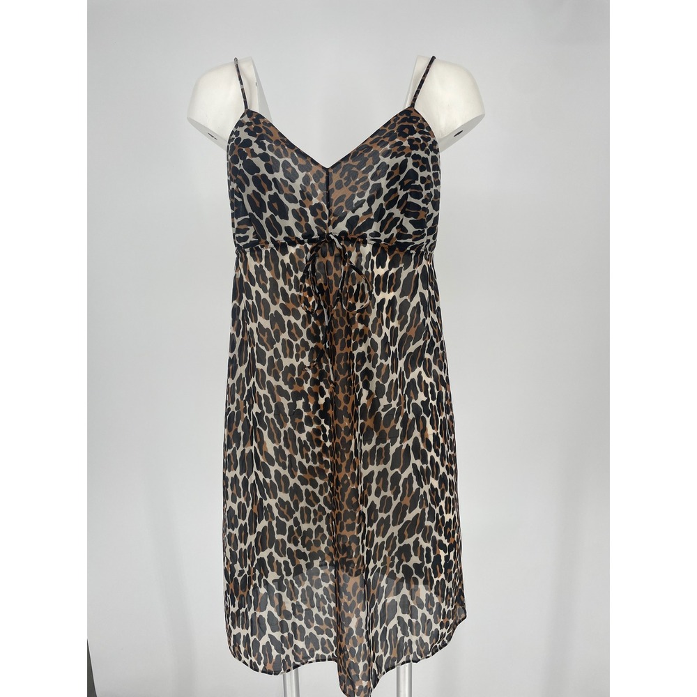 Vintage 60s Vanity Fair Leopard Lingerie Set Deadstock Slip & Sheer Overlay S